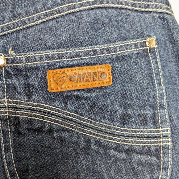 Vintage Gitano 70's High Waist Jeans White Contrast Stitching Straight Leg - Picture 7 of 9